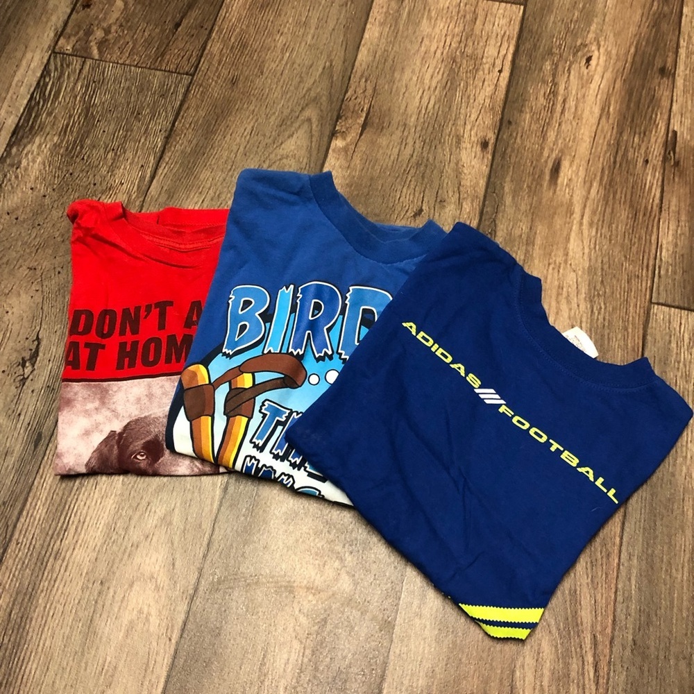 Boys Graphic Tee Shirt Lot Size Small | Adidas Angry Birds Epic Threads Bundle